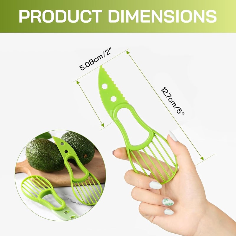 Kitchen Theory 3 in One Avocado Slicer with Food Grade BPA Free Plastic and Stainless-Steel Pitter - Multipurpose Ergonomic Kitchen Gadget for Hassle-Free Preparation - Dishwasher Safe - Pack of 2 - Image 4